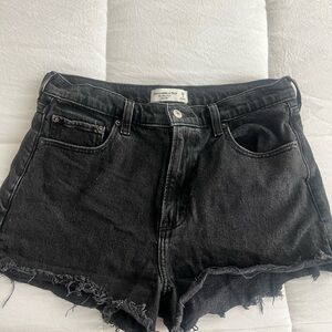 Abercrombie & Fitch Black Denim Shorts 29/8